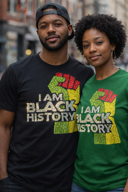 I AM BLACK HISTORY Rhinestone Shirt