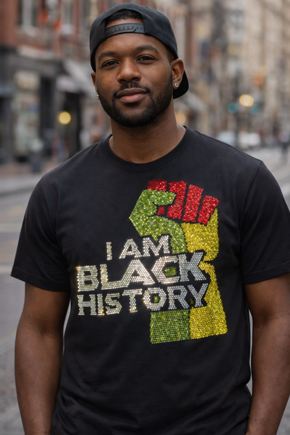 I AM BLACK HISTORY Rhinestone Shirt